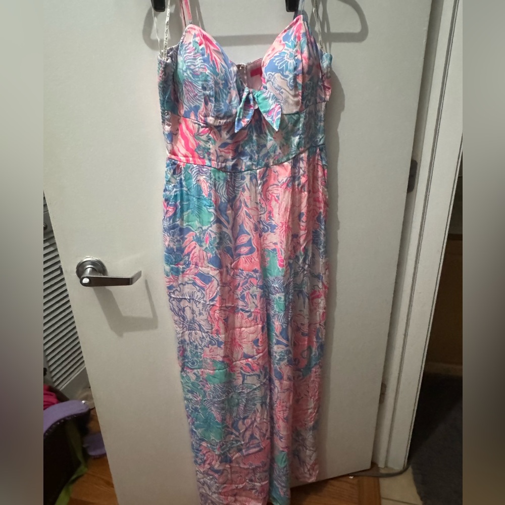 Lilly Pulitzer Pink Multicolor Tropical Print Dress